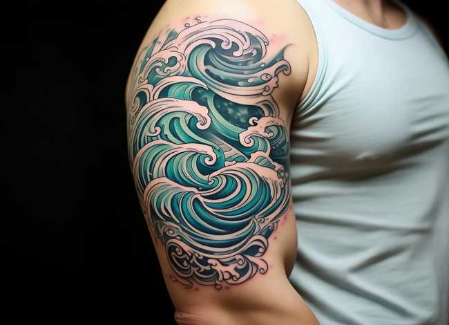 海浪纹简笔画、海浪简笔画纹身