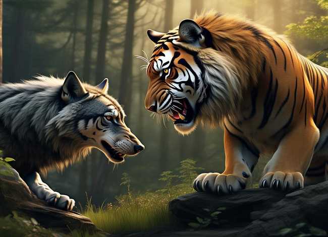 老虎和大灰狼故事，老虎和大灰狼故事内容