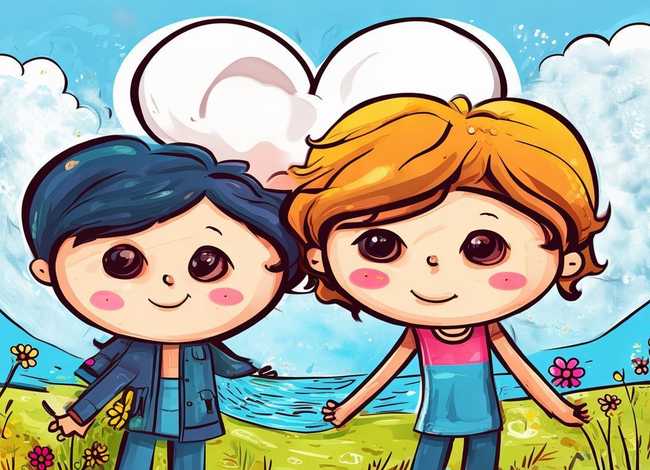 爱的故事书儿童画，爱的故事书简笔画