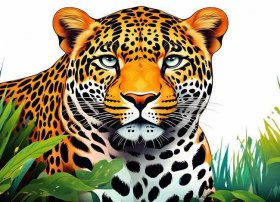 豹简笔画大全带颜色、豹简笔画大全带颜色怎么画