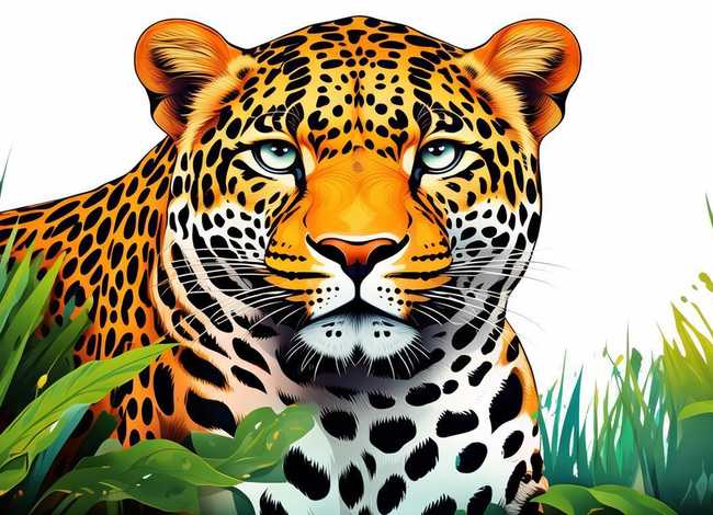 豹简笔画大全带颜色、豹简笔画大全带颜色怎么画