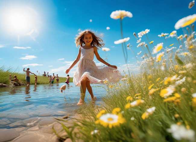 夏天的故事绘画；夏天的故事绘画图片大全