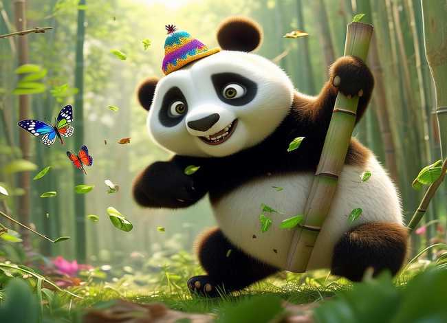 顽皮熊猫搞笑的故事、顽皮熊猫搞笑的故事大全