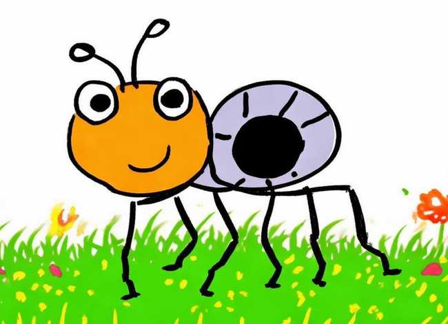 蚂蚁儿童画简单；儿童画蚂蚁简单画法