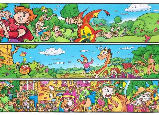 儿童连环画3张；儿童连环画3张怎么画