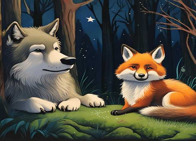 儿童故事狐狸和大灰狼 小狐狸和大灰狼睡前故事