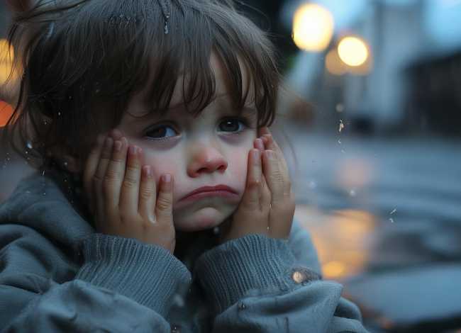 儿童哭的图片伤感；儿童哭的图片伤感大全