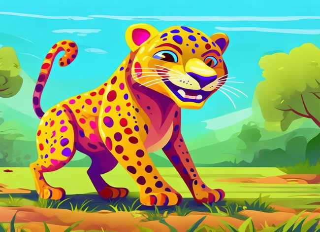 豹卡通简笔画，豹卡通简笔画图片