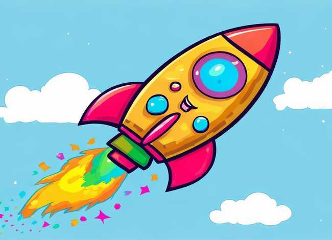 关于火箭的儿童图画 - 关于火箭的儿童图画简单