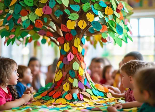 大树的故事儿童画、大树的故事绘画图片 幼儿园