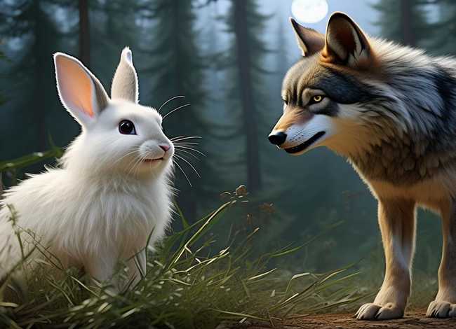 小白兔,故事，大灰狼小白兔故事