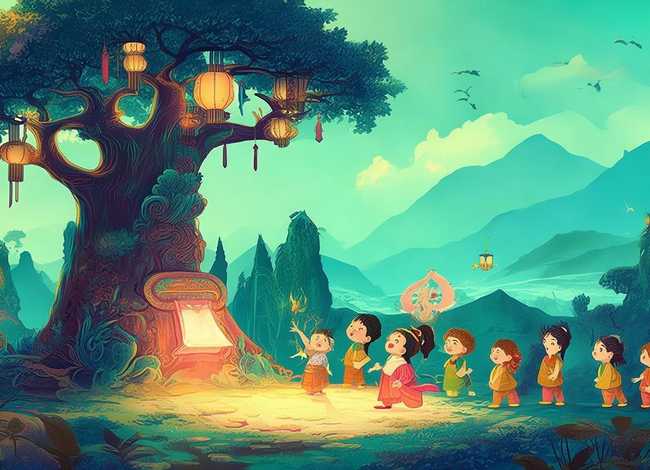 中国童话故事儿童画、中国童话怎么画