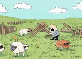 亡羊补牢寓言故事绘本的画 亡羊补牢的寓言故事怎么画