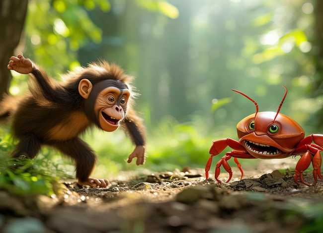 儿童故事螃蟹与猴子 猴子与螃蟹的故事读后感