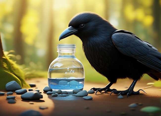 儿童故事乌鸦喝水、幼儿园故事乌鸦喝水