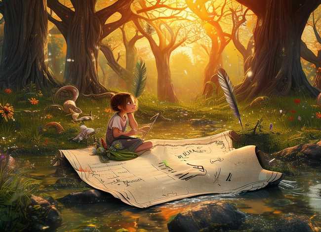 说说画里的故事、画里的故事创意画图片