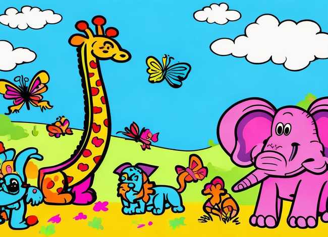 儿童动物涂鸦 - 儿童动物涂鸦图片