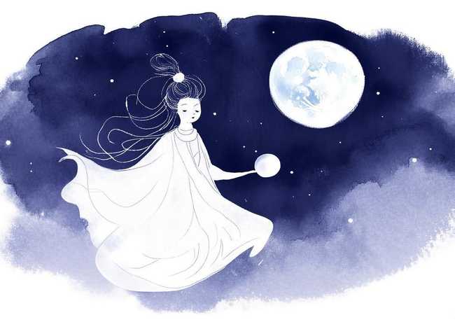 神话故事嫦娥奔月简笔画 中国神话故事嫦娥奔月简笔画