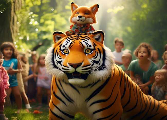 狐假虎威的故事儿童表演 - 狐假虎威幼儿故事表演