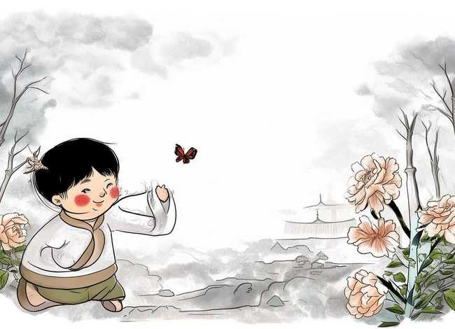 中国古代儿童图片大全大图，中国古代儿童图片大全大图简笔画