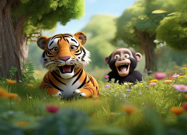 儿童故事老虎和猩猩、老虎和猩猩的故事