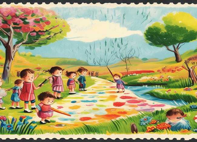 邮票故事儿童动画；邮票儿童画作品选