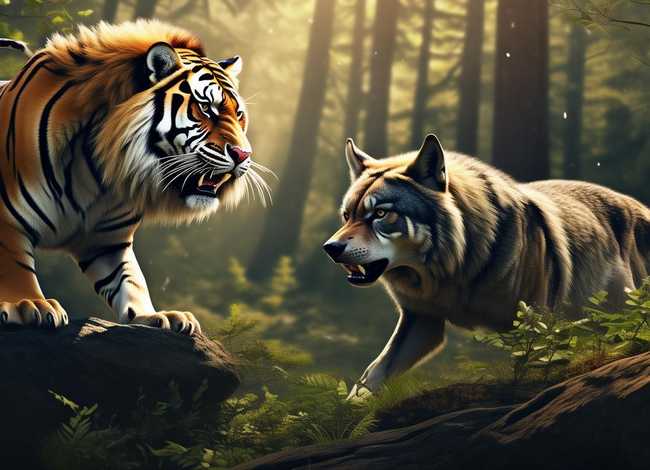 老虎和大灰狼故事，老虎和大灰狼故事内容
