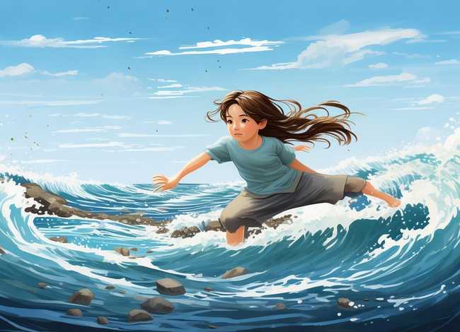 成语故事精卫填海儿童画图片；精卫填海的成语故事怎么讲