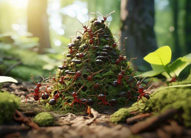 儿童故事小蚂蚁造房的图片 - 小蚂蚁盖房子的故事