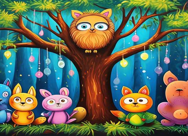 寓言故事儿童画6-12岁，寓言故事幼儿画