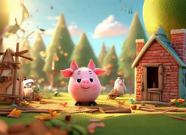 三只小猪儿童故事3-6岁，三只小猪幼儿故事