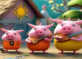 三只小猪的儿歌 - 三只小猪的儿歌简谱