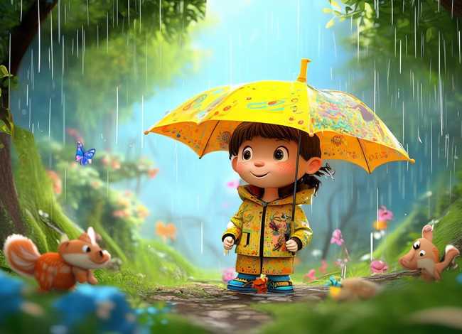 伞儿童故事视频，小雨伞故事视频