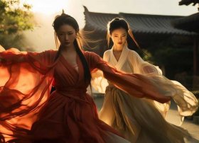 旗袍打斗 - 两位旗袍女打斗场面