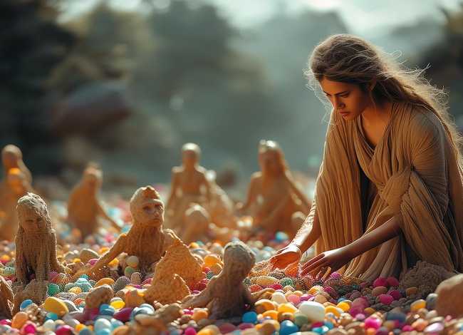 女娲造人小故事（女娲造人小故事100字）