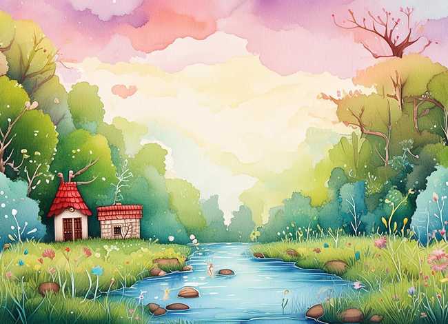 水彩故事插画图片（水彩故事插画图片素材）