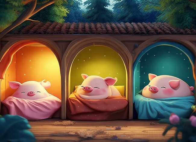 儿童睡前小故事三只小猪文字版；幼儿睡前故事三只小猪文字版