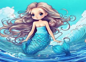 儿童美人鱼简笔画 - 儿童美人鱼简笔画教程