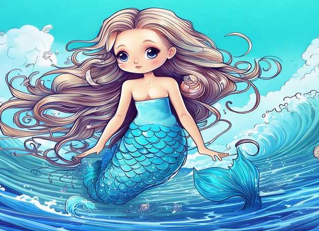 儿童美人鱼简笔画 - 儿童美人鱼简笔画教程