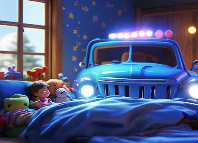 警车的故事儿童睡前故事文字，警车睡前故事大全文字