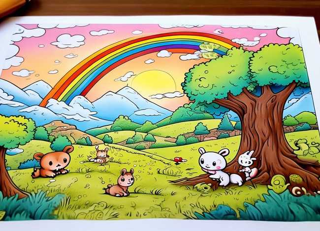 儿童故事填色书，绘本故事填色a4打印