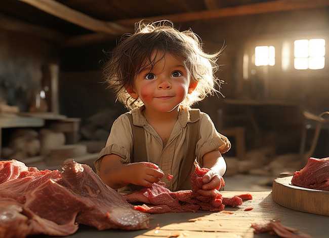 吃肉的小孩的故事（吃肉的小孩的故事视频）