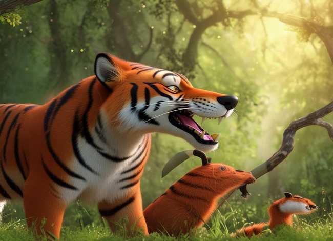 狐假虎威寓言儿童故事视频；寓言故事狐假虎威故事视频