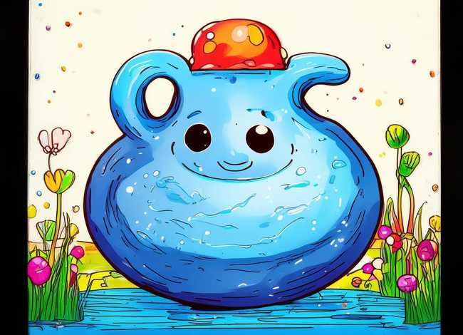 水壶儿童画创意画，水壶儿童画教案