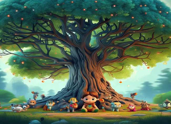 大树的故事儿童画图片 - 大树的故事绘画图片 幼儿园
