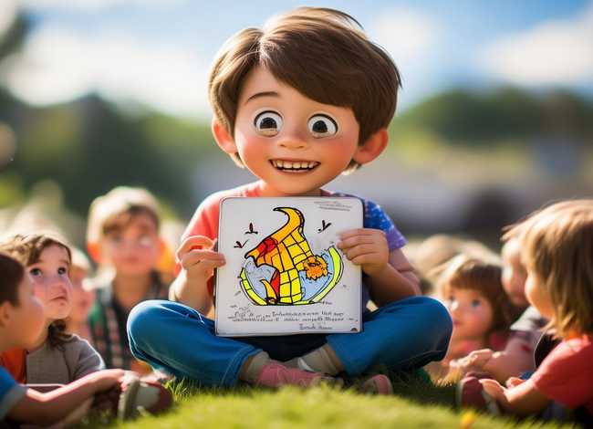 小学生讲故事的简笔画；小学生讲故事的简笔画图片