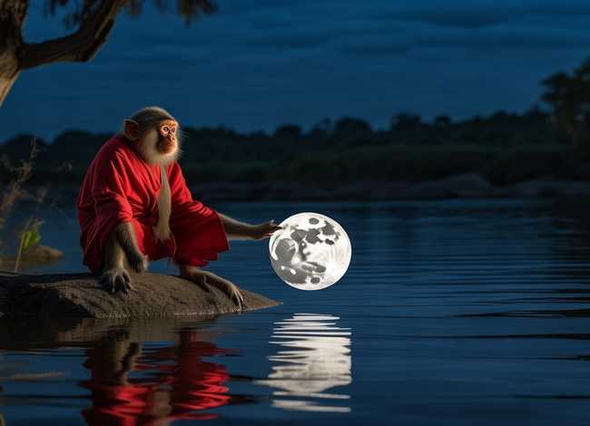 猴子捞月短篇故事（猴子捞月剪短故事）