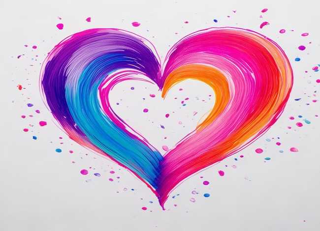 心简笔画涂色，心简笔画涂色怎么涂