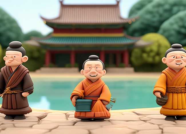 三个和尚故事儿童画 三个和尚故事简笔画