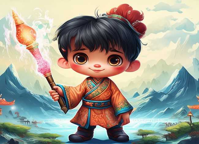 中国神话传说人物儿童画（中国神话传说人物儿童画图片）